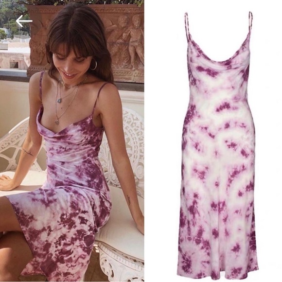 Realisation Par Dresses & Skirts - Realisation Par Capulet Silk Slip Midi Dress in Karma